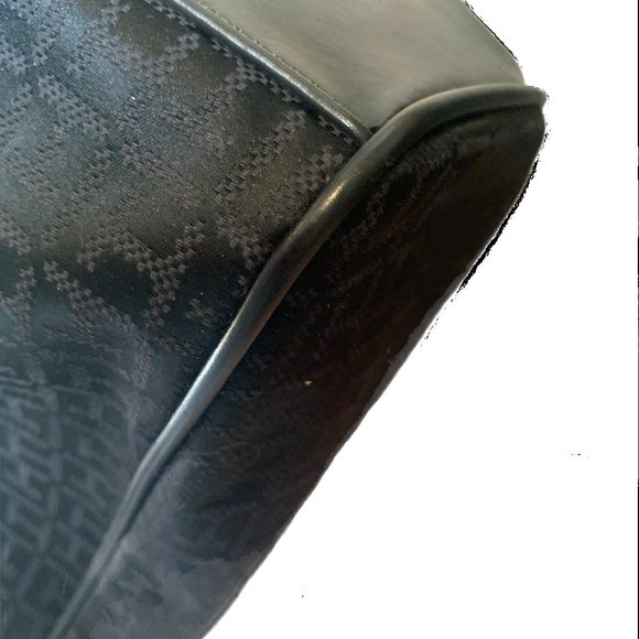 Tommy Hilfiger, Large, Black, T H Motif, Cloth Tote, Chain Handle - Picture 15 of 16